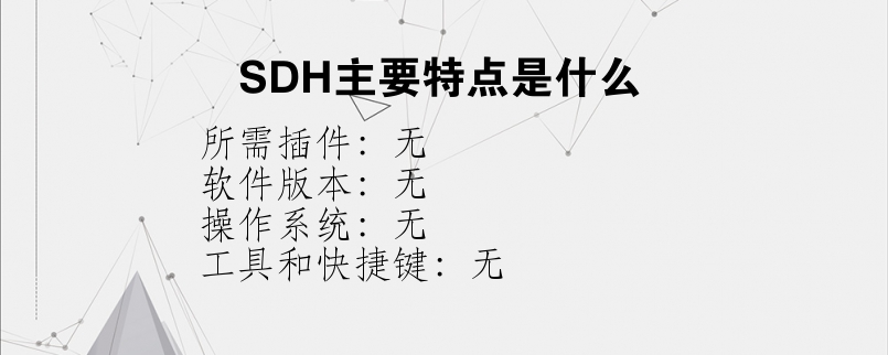 SDH主要特点是什么