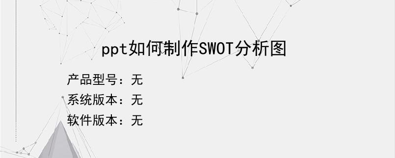 ppt如何制作SWOT分析图