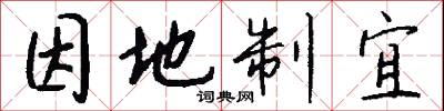 因地制宜怎么写好看