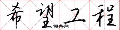 希望工程怎么写好看