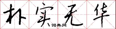 朴实无华怎么写好看